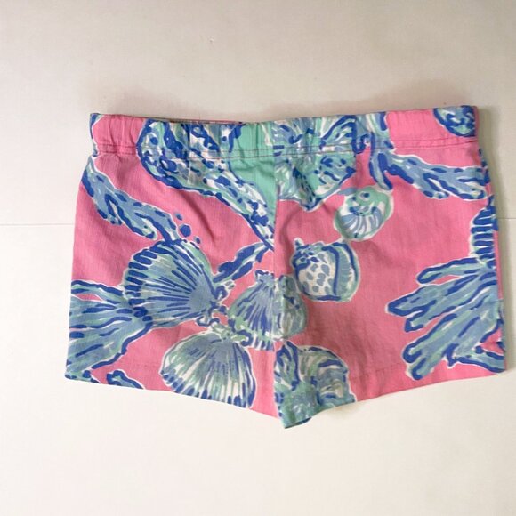 Lilly Pulitzer Girls Addie Shorts in Pink Pout/Barefoot Princess, size 12 - Picture 3 of 6